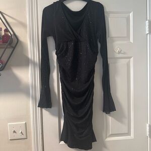 Elegant Black Long Sleeve Dress